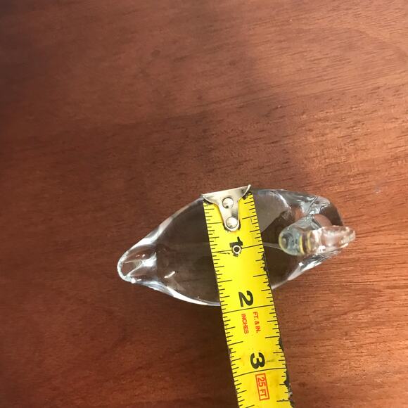 Bundle Of 2 VTG Animal Clear Art Glass Pieces Swan & Snail Napcoware Paperweight - Picture 11 of 12